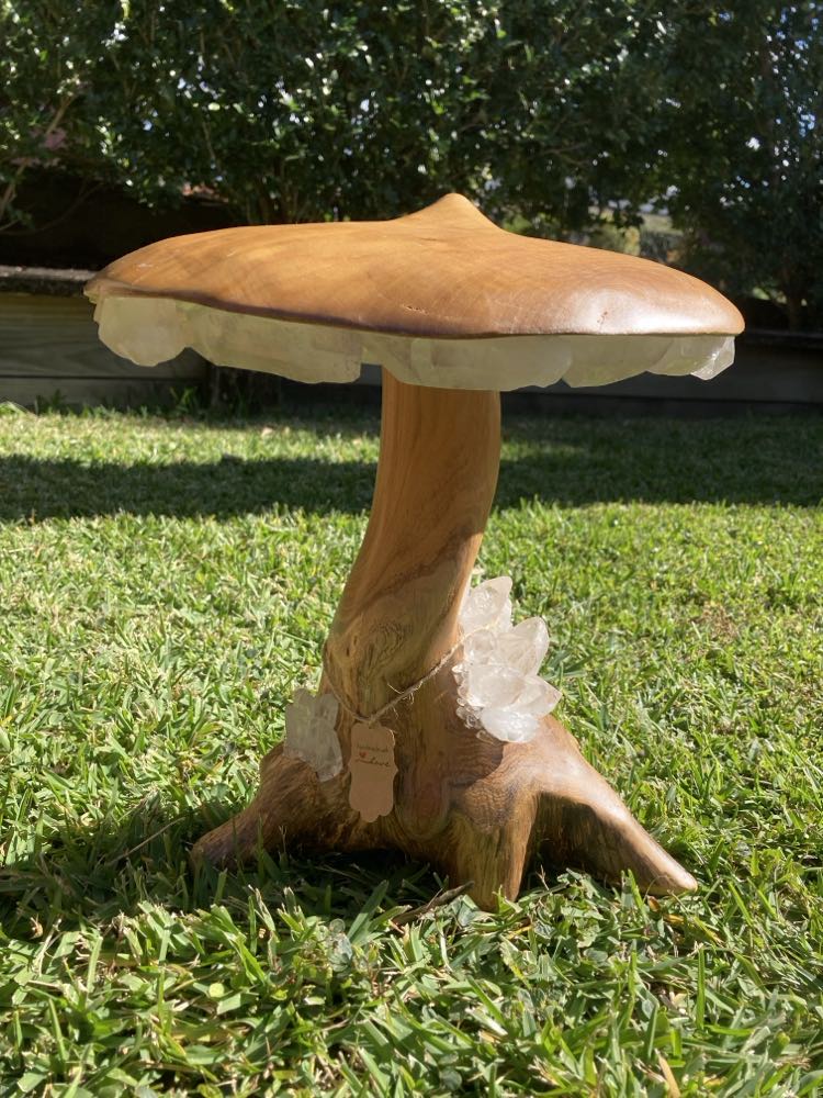 Medium Reclaimed Teak Mushroom Lamp